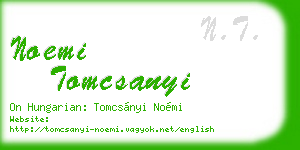 noemi tomcsanyi business card